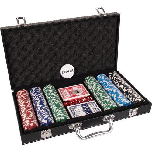 Poker set suitcase synthetic leather 300 chips value Poker set suitcase synthetic leather 300 chips value