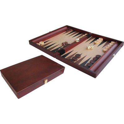 Backgammon Wood Inl 15" 35x24