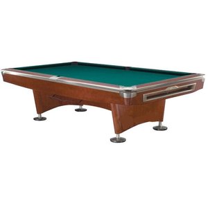 Pool Billiard Competition Pro brun/rustfrit stål 9 fod