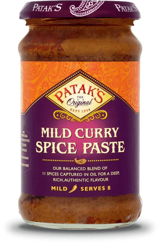 TokoGembira Patak's Original Mild Curry paste 283g Tokogembira.nl