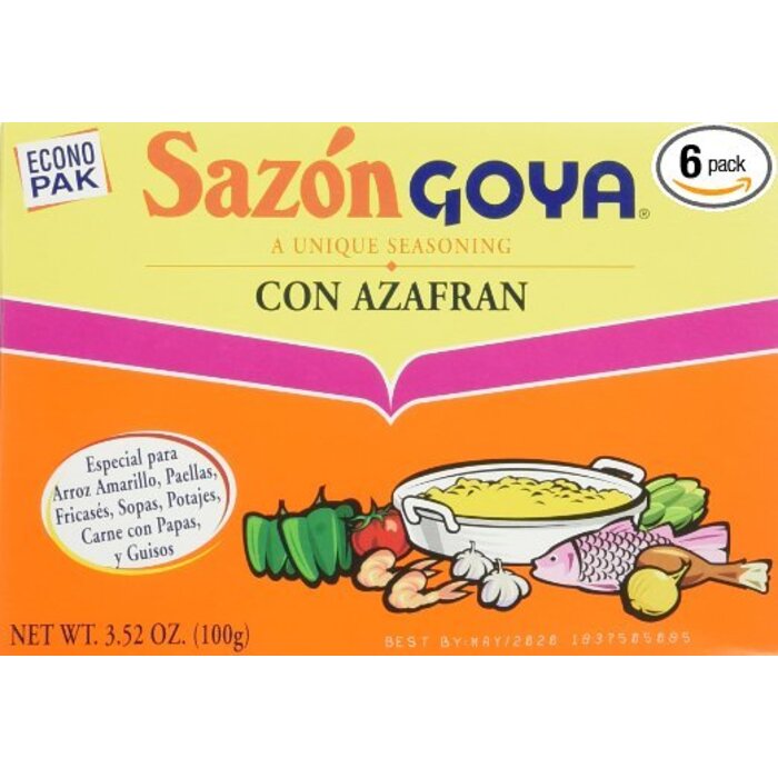 Sazon Goya Con azafran 20pcs (100gr)