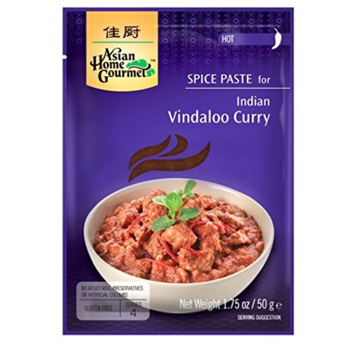 Asian Home Gourmet Spice Paste for Indian Vindaloo curry 50g