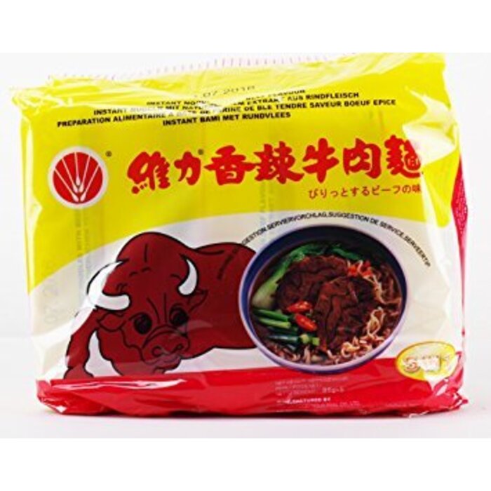 Wei lih Instant noodle with spicy beef flavour 1PCS