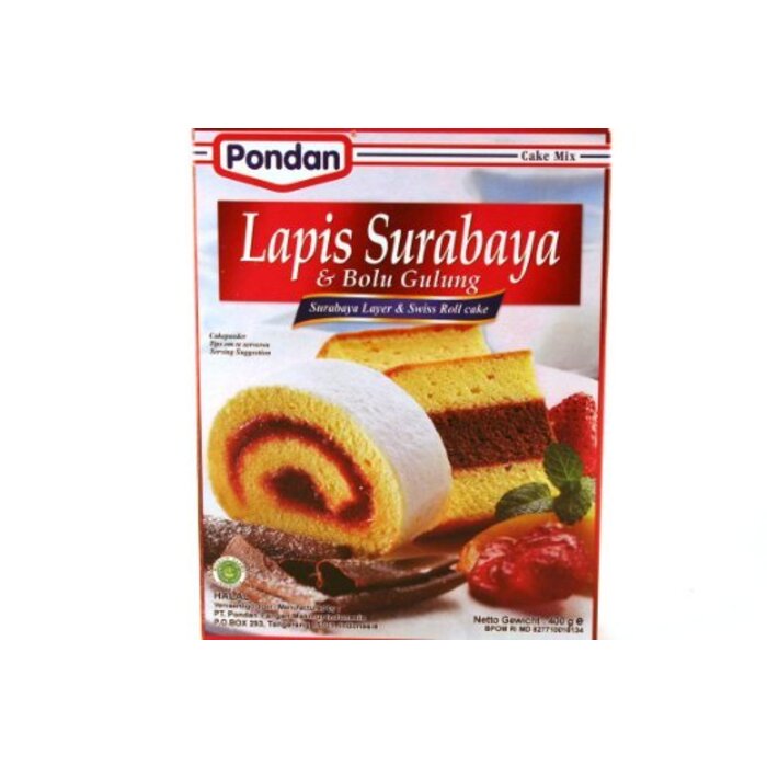 Pondan Lapis Surabaya & Bolu gulung cakepoeder 400g Pondan