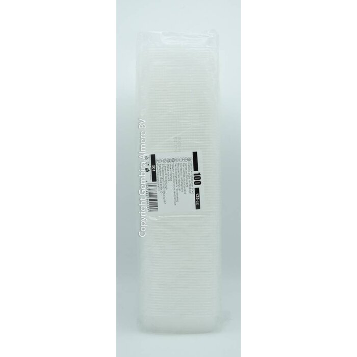 Packing cups rectangular 100 pcs - 125cc
