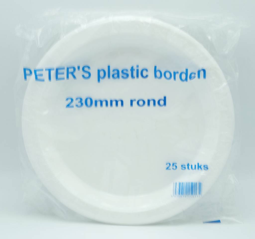 Laatste kromme isolatie TokoGembira | Plastic borden 230mm rond 25 stuks - Tokogembira.nl