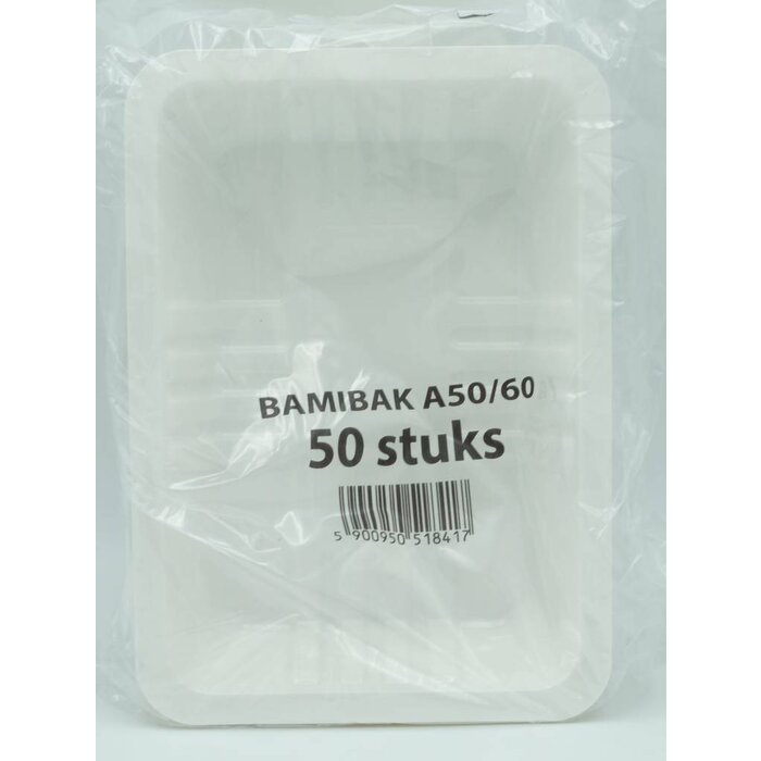 Bami container 50 pieces - A50/60 | 20x14x4cm