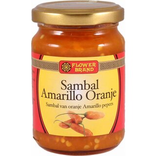 Flower Brand Sambal Amarillo Oranje pepers 200 gram