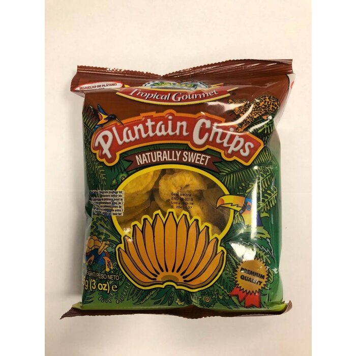 Tropical Gourmet Tropical Gourmet Plantain Chips naturally sweet 85g