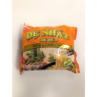 De Nhat - mi gia - beef ball & herb flavour noodlesoup