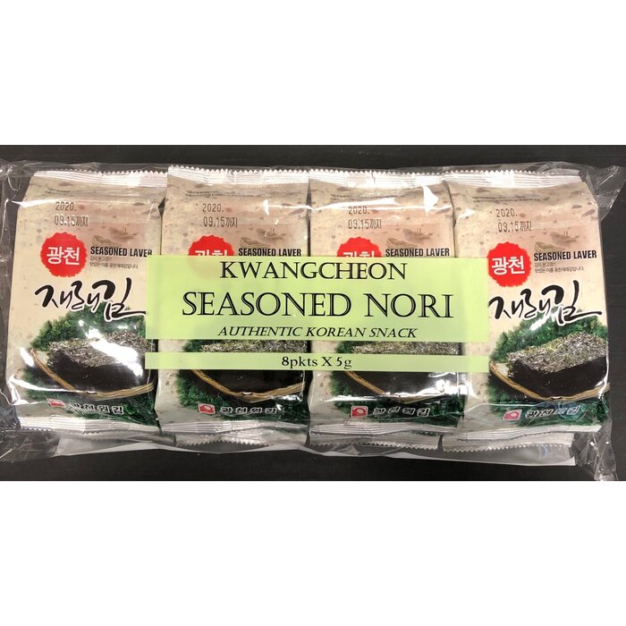Kwangcheon Korean Seasoned Nori 8pkts x5g (40gr) Original