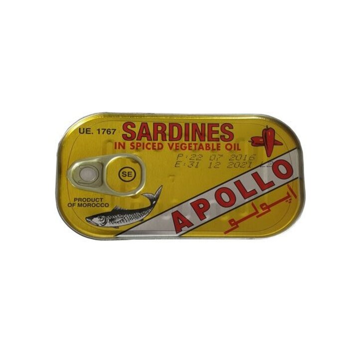 Apollo Sardines in Spiced Vegatable Oil 125gr