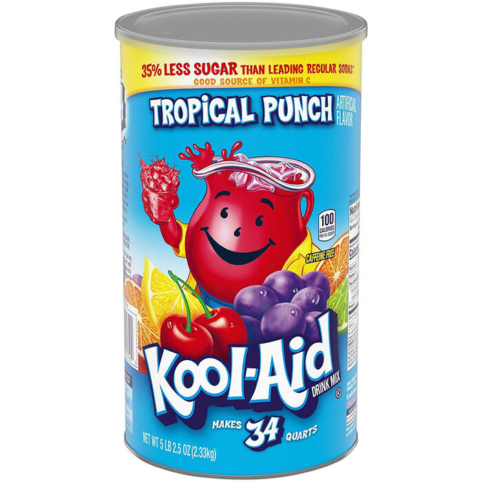 Kool Aid Tropical Punch 5lb - 2.33kg (34 quarts)