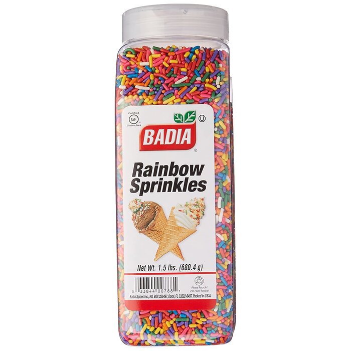 Badia Badia Rainbow Sprinkles 1.5 lbs - 680,4gr