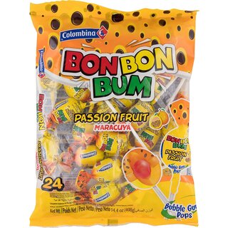 BonBon Bum Passion Fruit Lollipop 408gr Colombina