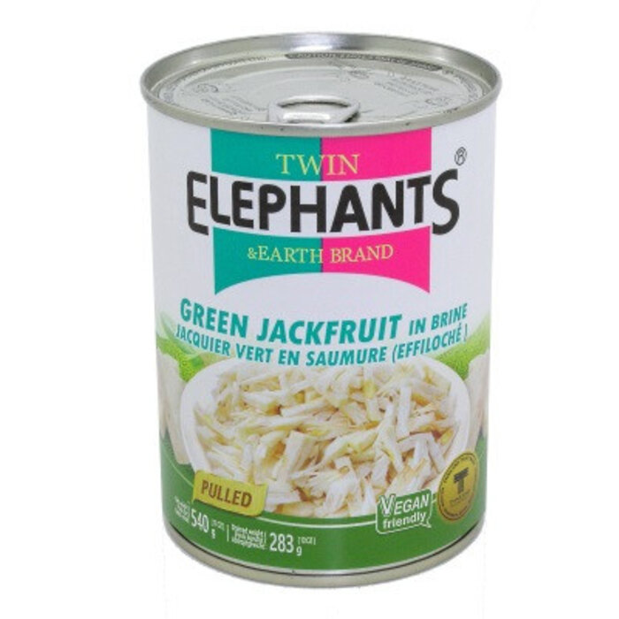 Green jackfruit in Brine 540gr Pulled - Twin Elephants
