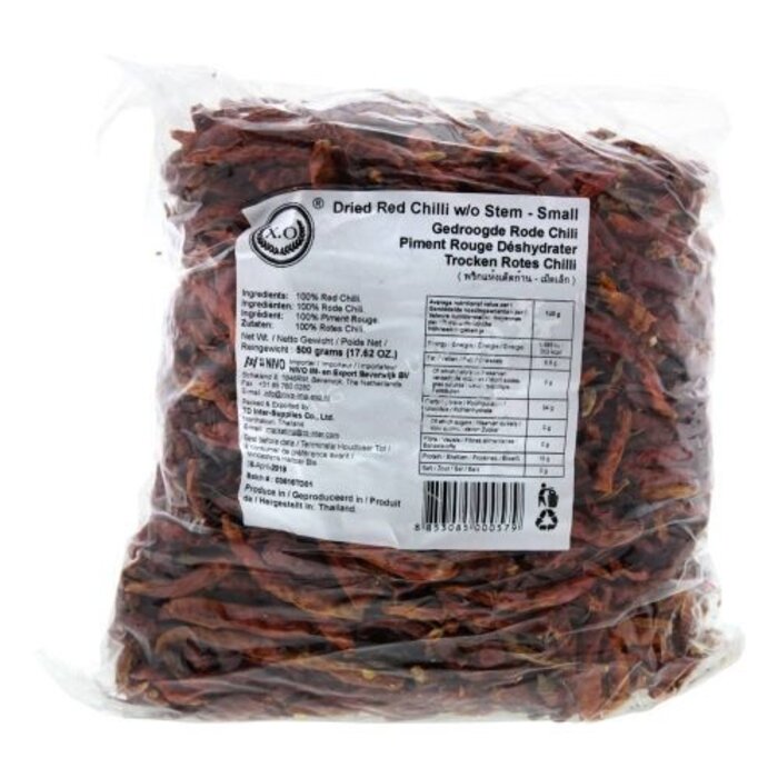 X.O Dried Red Chili Small without Stem 500gr