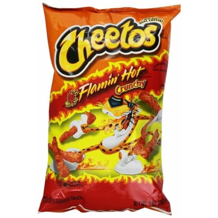 Cheetos Flaming Hot Crunchy 226.8 g (8 oz) Frito lay