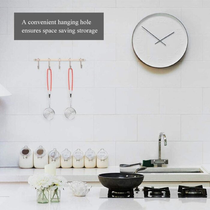 Fondue Sieve Stainless Steel 7cm with red handle