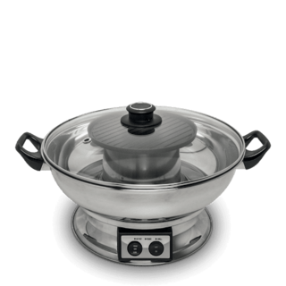 Remo Elektrische Fonduepan 3.8ltr Ø30cm met grillplaat