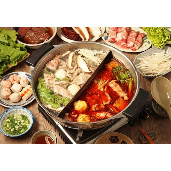 remo 2-vaks fonduepan Ø32cm