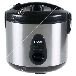Ricco Rice Cooker 1.0ltr Chrome-Black