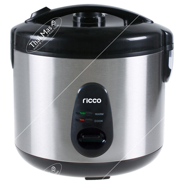 Ricco Rice Cooker 1.0ltr Chrome-Black