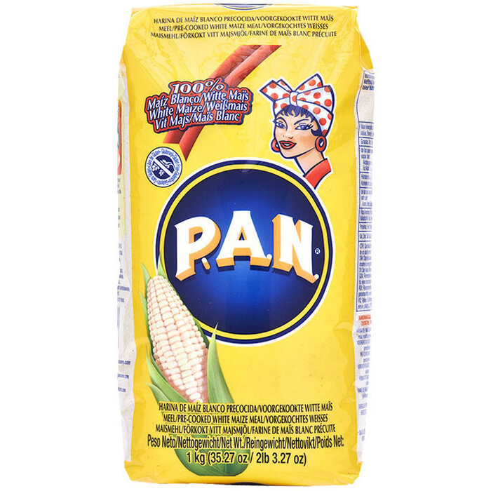 P.A.N. PAN Precooked White Corn Flour 1kg - Yellow packaging