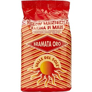 Valle Del Sole Polenta Maismeel Bramamata Oro Yellow Maizegritz, 1kg