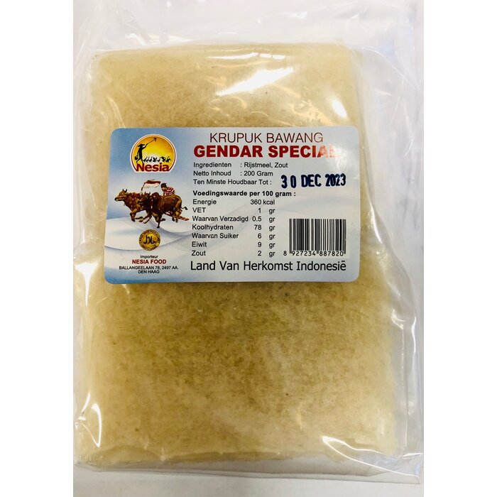 nesia Krupuk Bawang Gendar Special 200gr