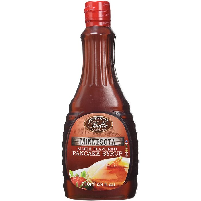 pancake syrup mississippi belle 710ml maple flavored,