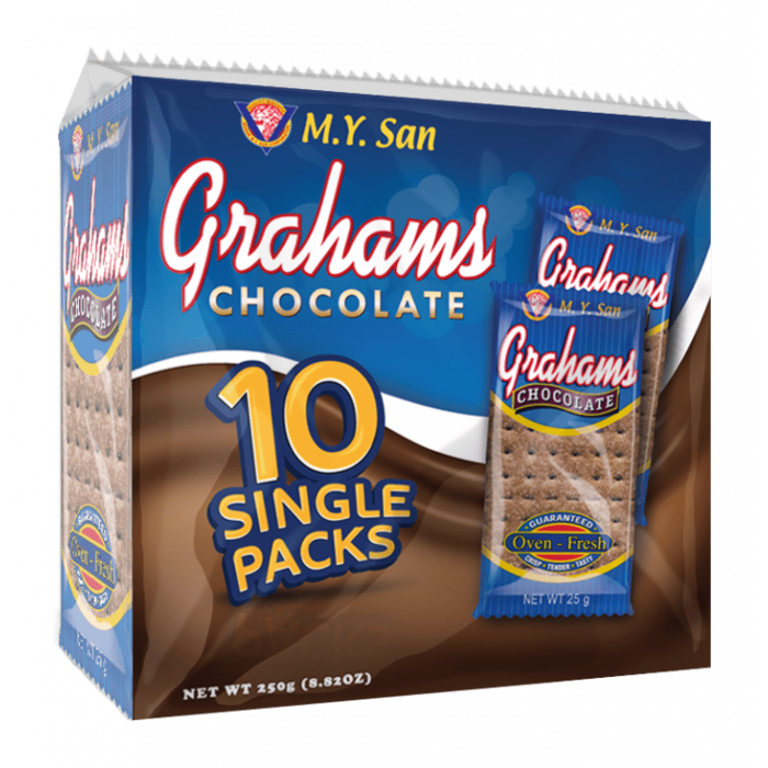 m.y. san graham crackers chocolate, biscuits 250g