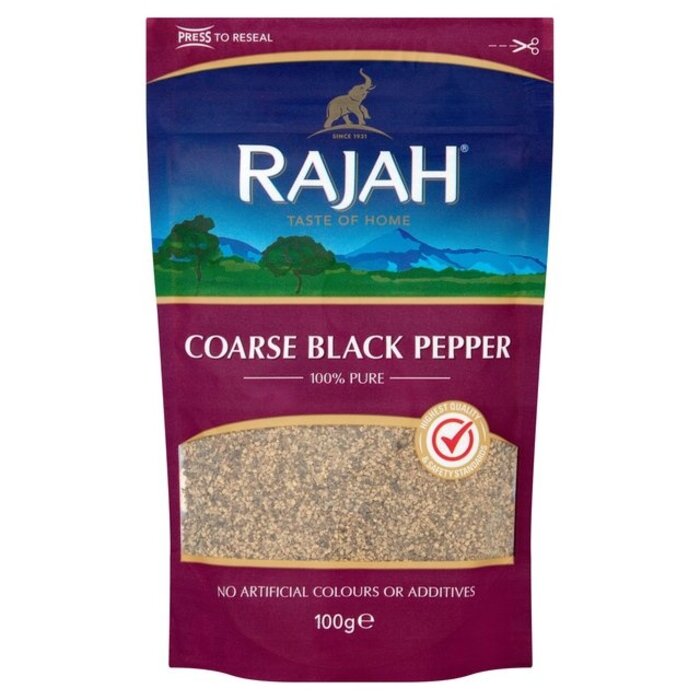 rajah coarse black pepper 100g