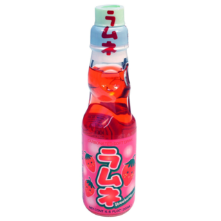 Ramune Strawberry Flavor Soft Drink, 200ml