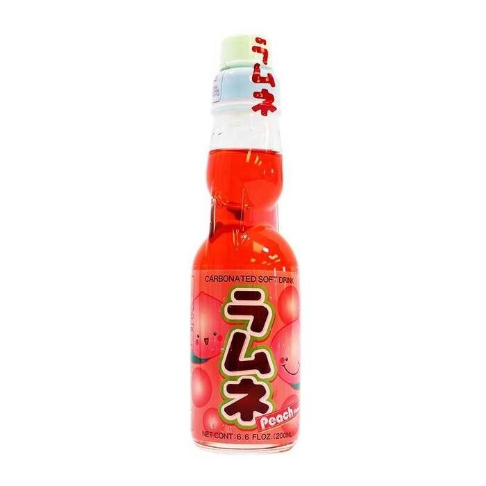 Ramune Peach Flavor Soda Drink, 200ml