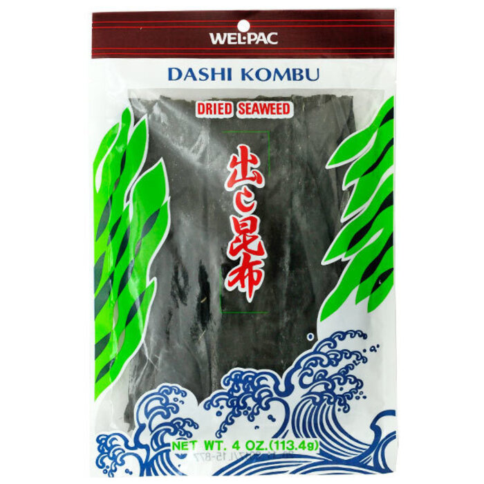 Wel-Pac Dashi Kombu Dried Seaweed 4 oz. (113.4g)