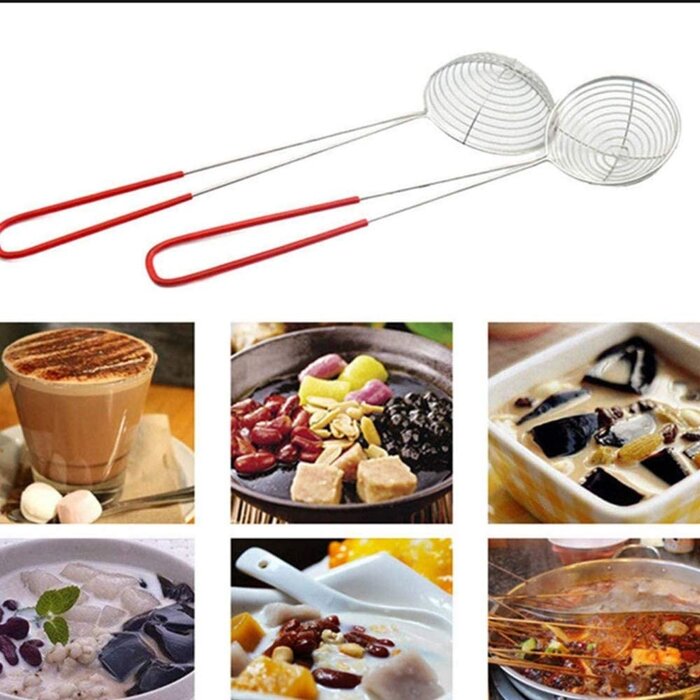 Fondue Zeef Ø7cm / chafingnetjes Deluxe  set 4 stuks