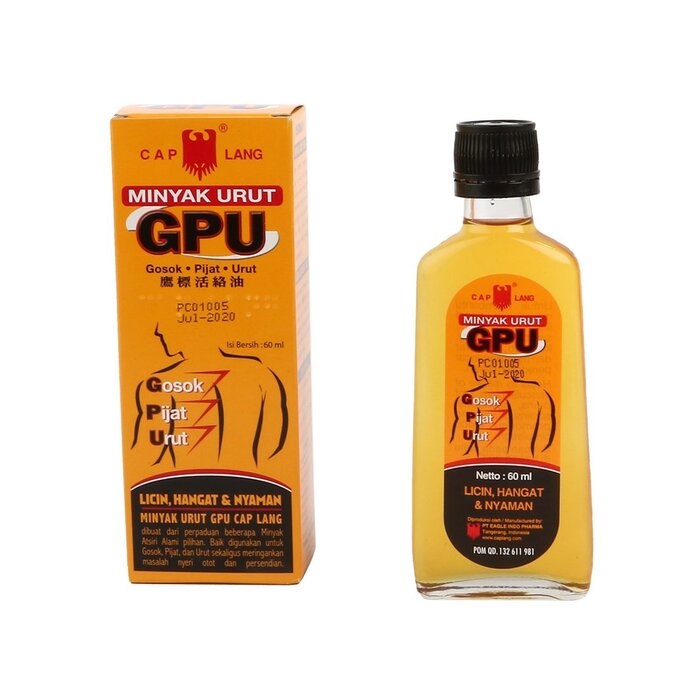 Minyak Urut GPU - Liniment Oil 60ml Cap Lang
