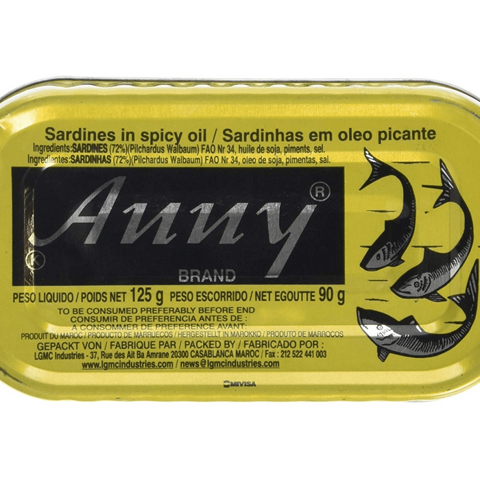 sardines in spicy oil Anny 125g