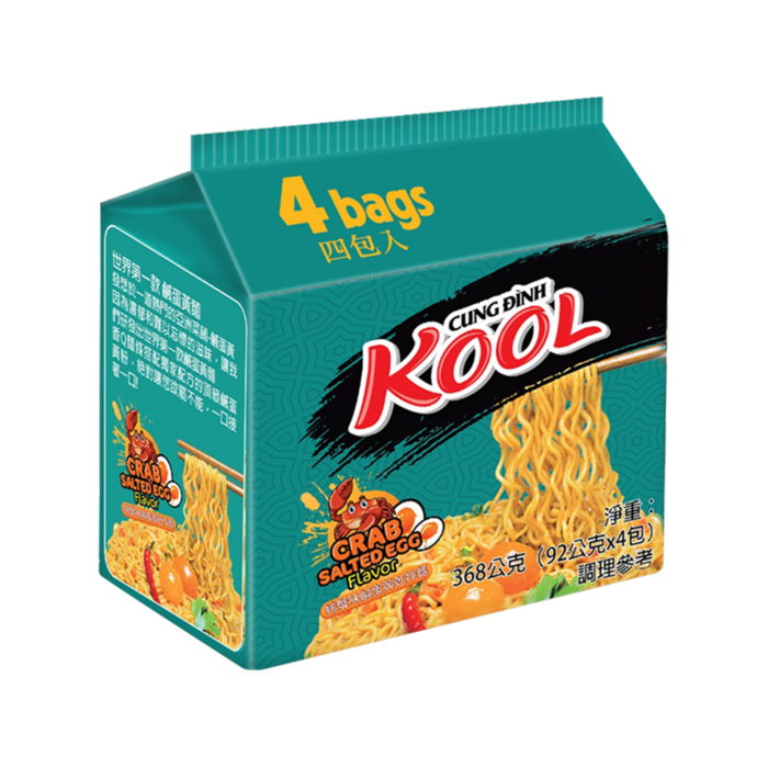 Noodles Cung Dinh Kool Crab Salted Egg 4x92g