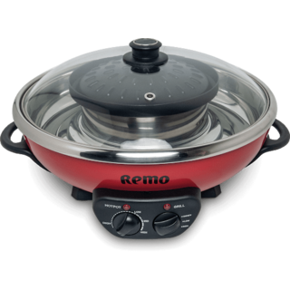 remo elektrische fonduepan met grillplaat ⌀ 38cm - 5 ltr