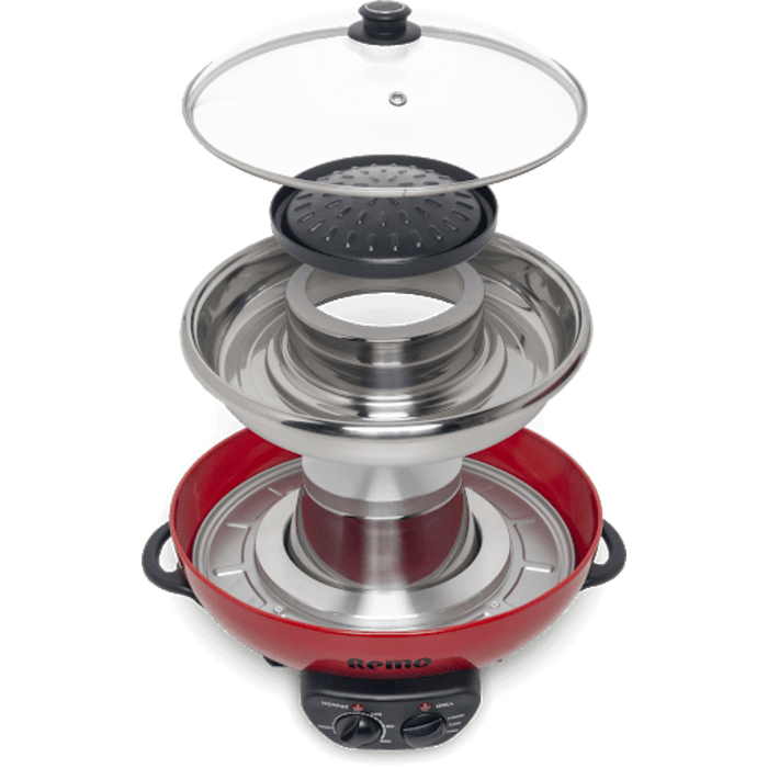 remo elektrische fonduepan met grillplaat ⌀ 38cm - 5 ltr