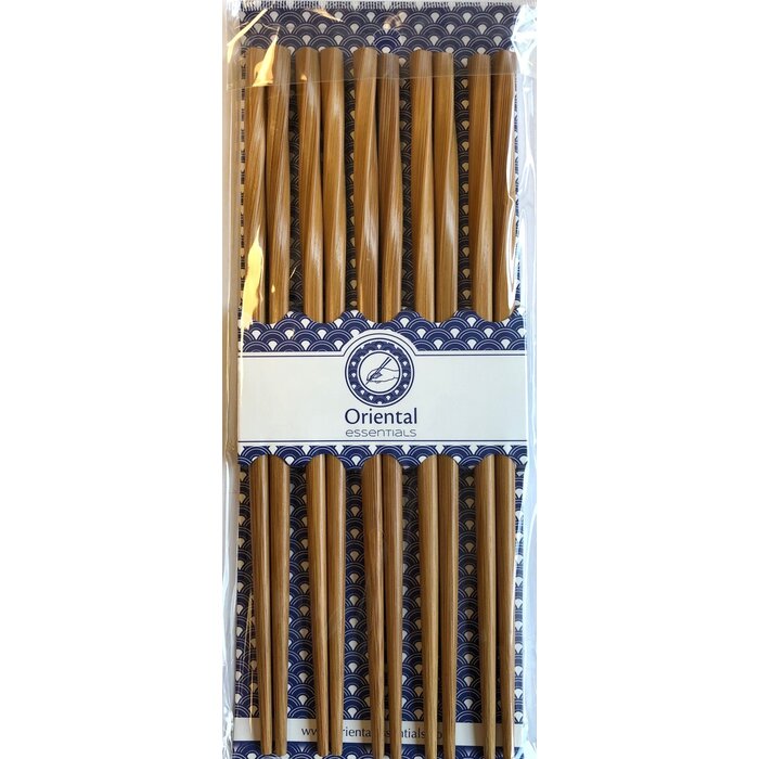 chopsticks 5 pairs of Brown - oriental essentials
