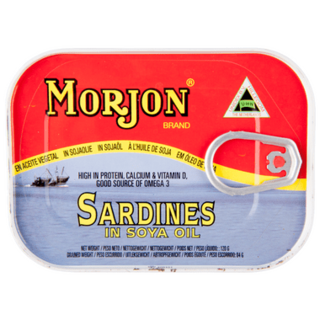 morjon sardines in soya oil 120g