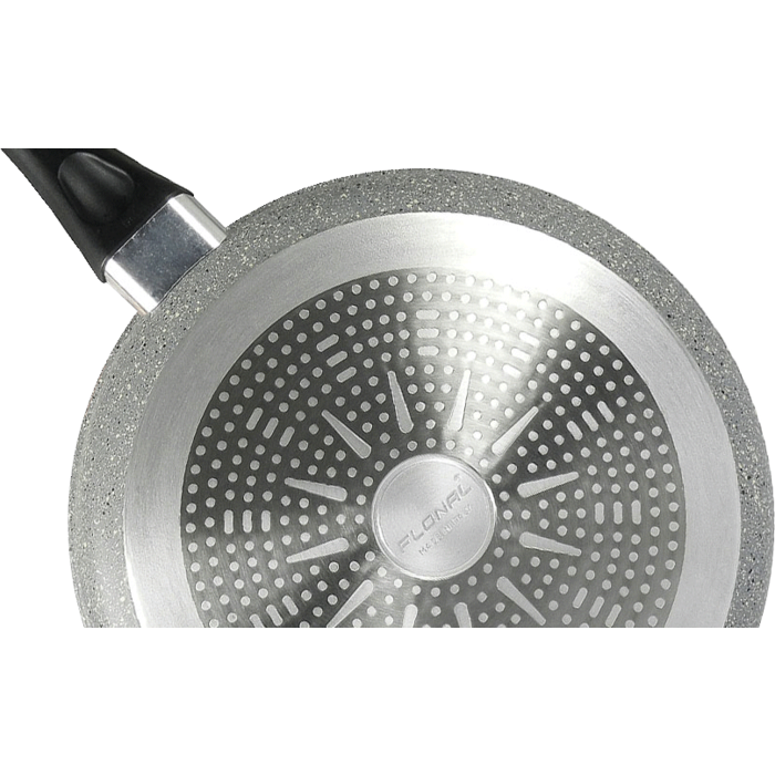 Wokpan Ø 28 cm met steel - lichtgrijs - Flonal