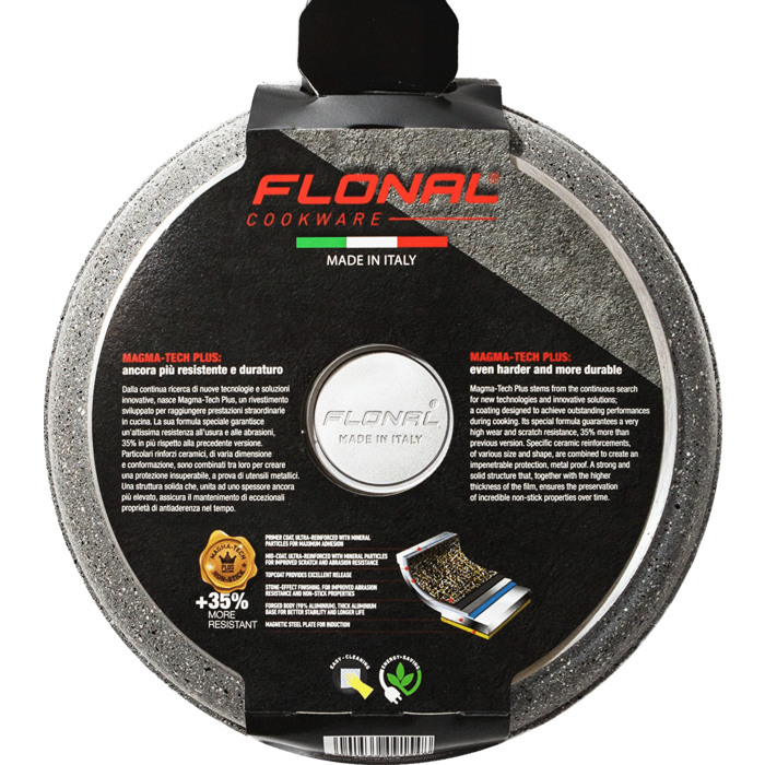 Wok pan Ø 28 cm with handle - light gray - Flonal