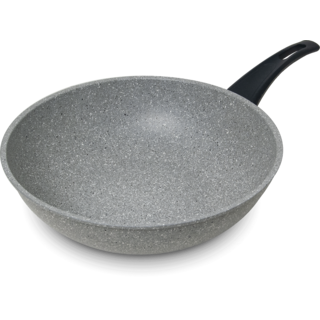 Wokpan Ø 32 cm met steel - lichtgrijs - Flonal