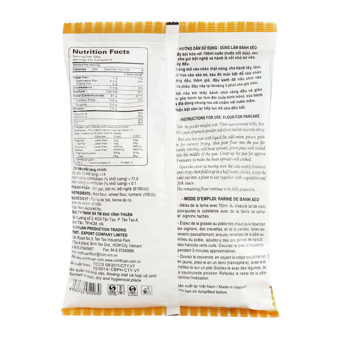 Bot Banh Xeo 400g vinh thuan Flour for pancake