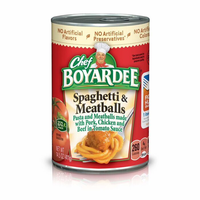spaghetti meatballs 411g - chef boyardee