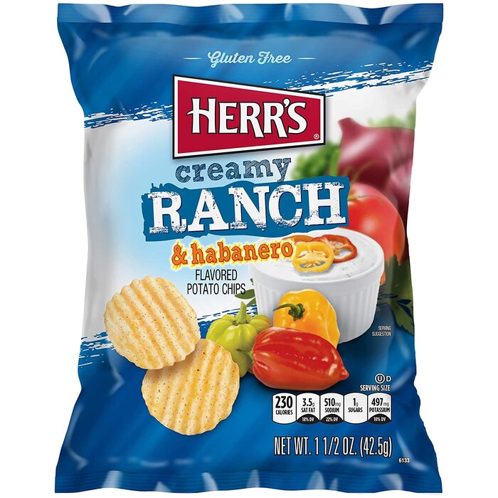 Herr's herr's ranch creamy habanero chips 184.3g